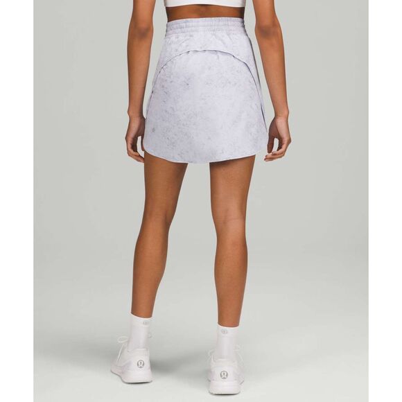Lululemon Hotty Hot High Rise Skirt Long Gravel Dust Pastel Blue Athletic 10 - Picture 1 of 8